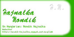 hajnalka mondik business card